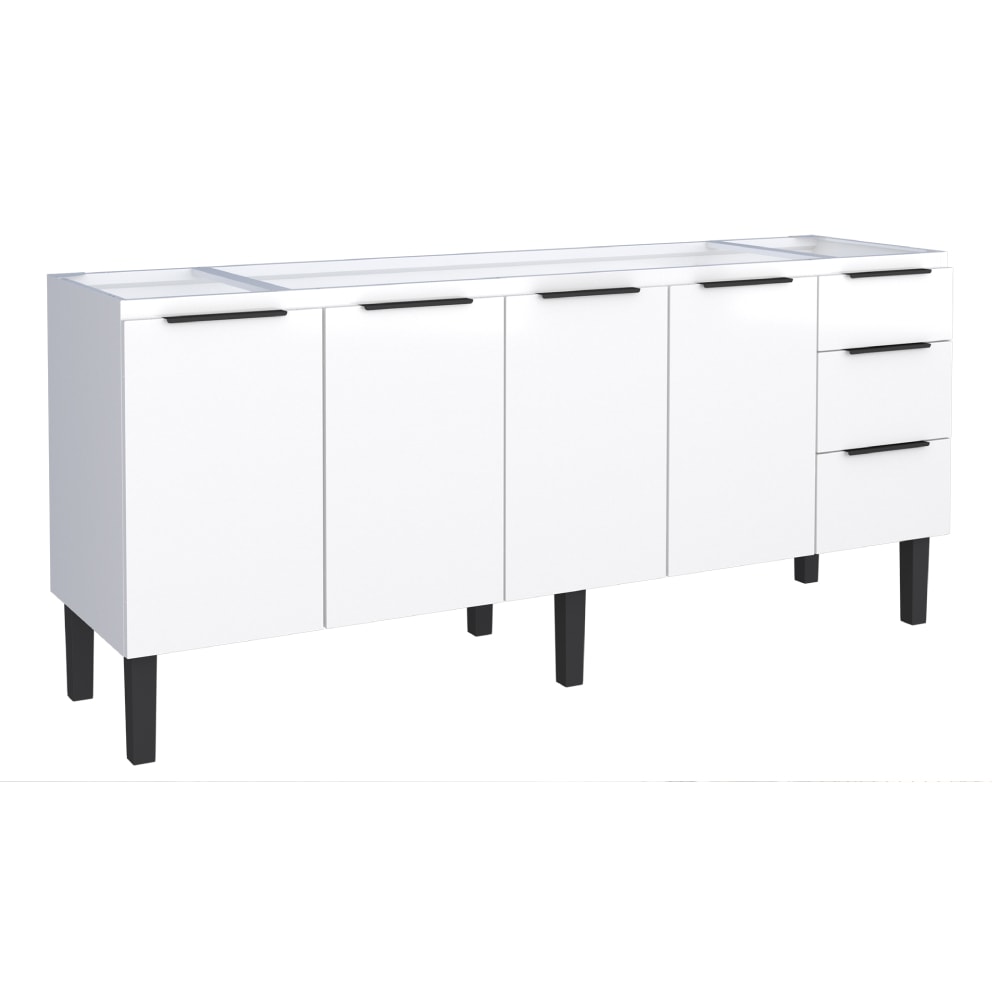 Gabinete de Cozinha em Aço Para Pia 200cm Cozimax Júpiter Branco - 101633