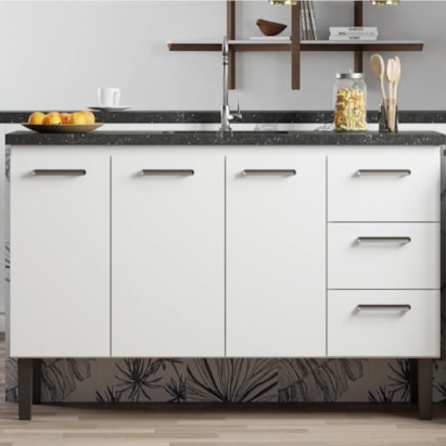 Gabinete de Cozinha em Aço Vênus Cozimax 150cm Branco - 103623