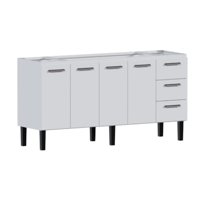 Gabinete de Cozinha em Aço Vênus Cozimax 180cm Branco - 103627