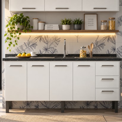 Gabinete de Cozinha em Aço Vênus Cozimax 180cm Branco - 103627