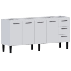 Gabinete de Cozinha em Aço Vênus Cozimax 200cm Branco - 103629