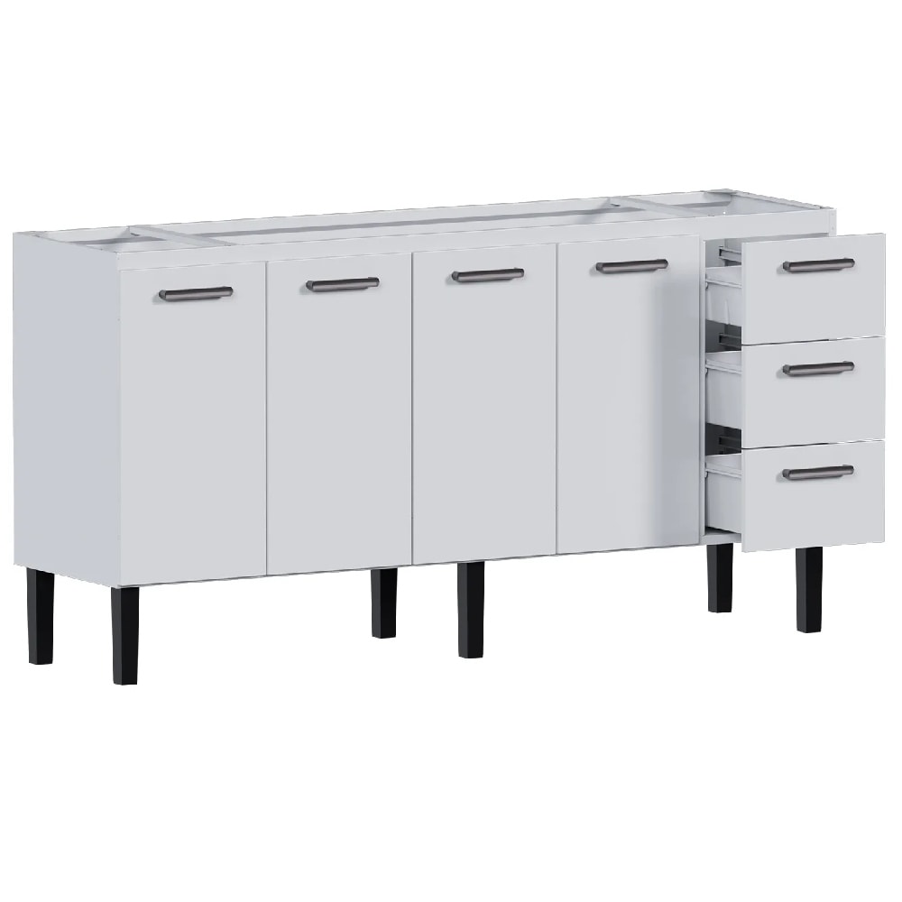Gabinete de Cozinha em Aço Vênus Cozimax 200cm Branco - 103629