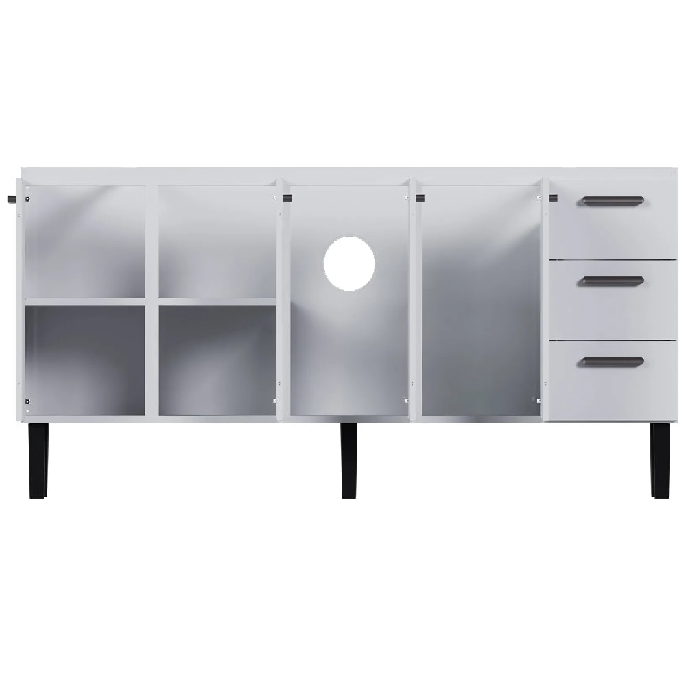 Gabinete de Cozinha em Aço Vênus Cozimax 200cm Branco - 103629
