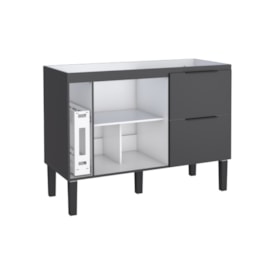 Gabinete de Cozinha em MDF para pia 120cm Cozimax Cisne Preto - 100379