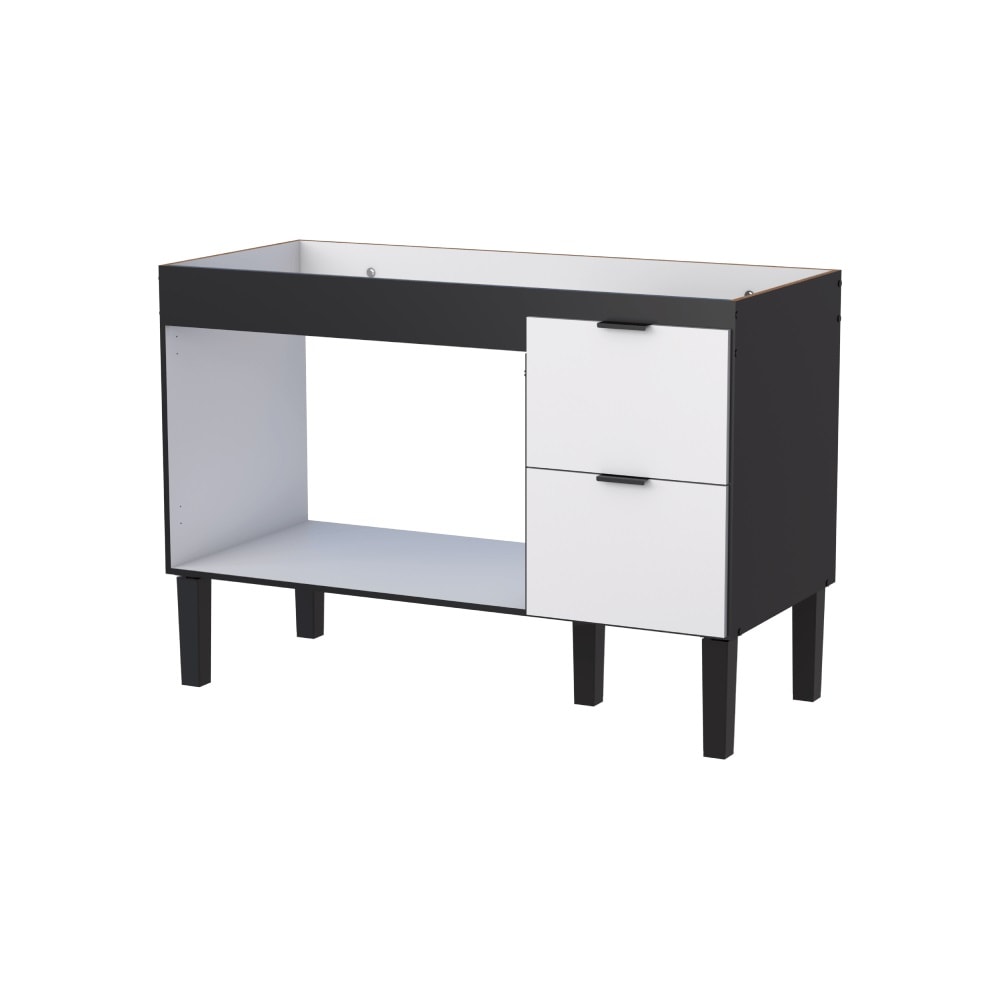 Gabinete de Cozinha em MDF para pia 120cm Cozimax Colibri Branco e Preto - 101145