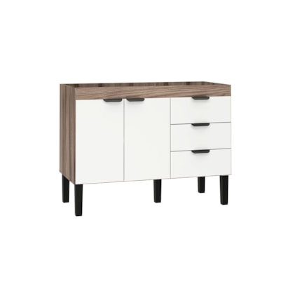 Gabinete de Cozinha em MDF para pia 120cm Cozimax Flamingo Tamarindo e Branco - 100098