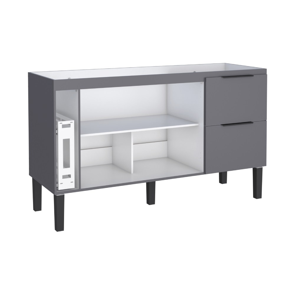 Gabinete de Cozinha em MDF para pia 150cm Cozimax Cisne Cinza - 100384