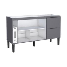 Gabinete de Cozinha em MDF para pia 150cm Cozimax Cisne Cinza - 100384