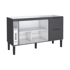 Gabinete de Cozinha em MDF para pia 150cm Cozimax Cisne Preto - 100385
