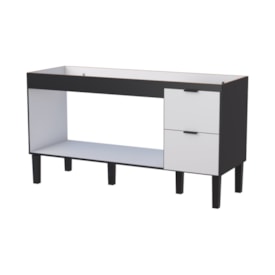 Gabinete de Cozinha em MDF para pia 150cm Cozimax Colibri Branco e Preto - 101149