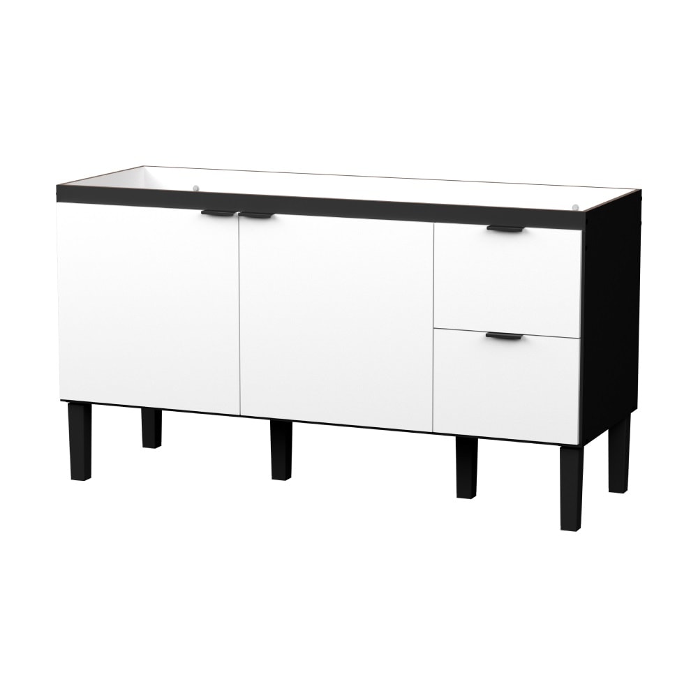 Gabinete de Cozinha em MDF para pia 150cm Cozimax Colibri Branco e Preto - 101149