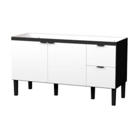 Gabinete de Cozinha em MDF para pia 150cm Cozimax Colibri Branco e Preto - 101149