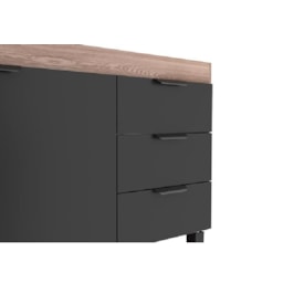 Gabinete de Cozinha em MDF para pia 150cm Cozimax Flamingo Preto Fosco - 100126