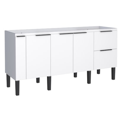 Gabinete de Cozinha em MDF para pia 180cm Cozimax Cisne Branco - 100389