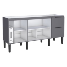 Gabinete de Cozinha em MDF para pia 180cm Cozimax Cisne Cinza - 100390