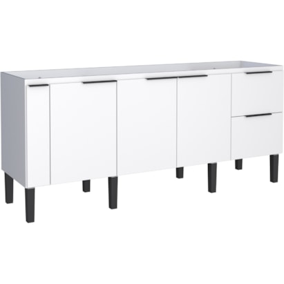 Gabinete de Cozinha em MDF para pia 200cm Cozimax Cisne Branco - 100392