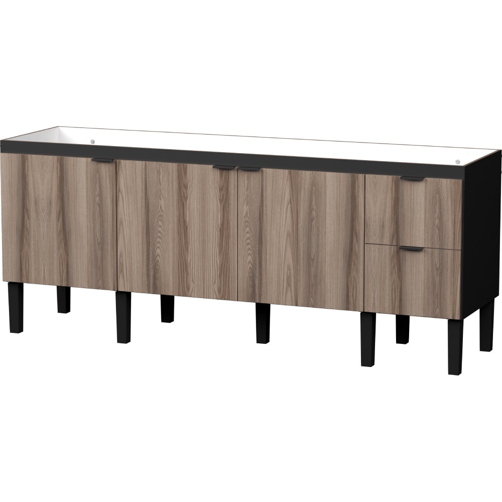 Gabinete de Cozinha em MDF para pia 200cm Cozimax Colibri Tamarindo e Preto - 101150