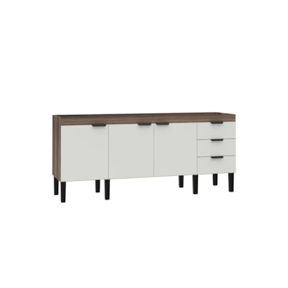 Gabinete de Cozinha em MDF para pia 200cm Cozimax Flamingo Tamarindo e Branco - 100131