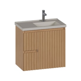 Gabinete para Banheiro Canela Cozimax Jequitibá 60cm com Lavatório Baunilha - 103819