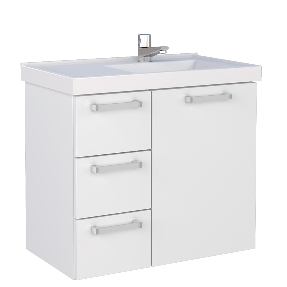 Gabinete para Banheiro em Aço 59,6x54,9cm Cozimax Ameixa Branco - 89303