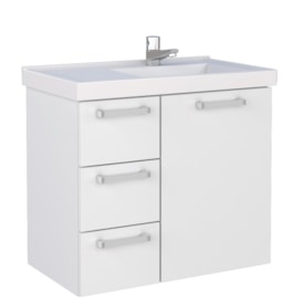 Gabinete para Banheiro em Aço 59,6x54,9cm Cozimax Ameixa Branco - 89303