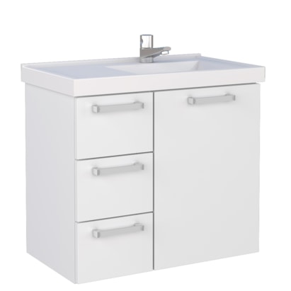Gabinete para Banheiro em Aço 59,6x54,9cm Cozimax Ameixa Branco - 89303