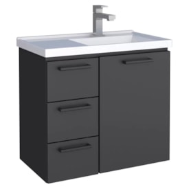 Gabinete para Banheiro em Aço 59,6x54,9cm Cozimax Ameixa Preto - 101218