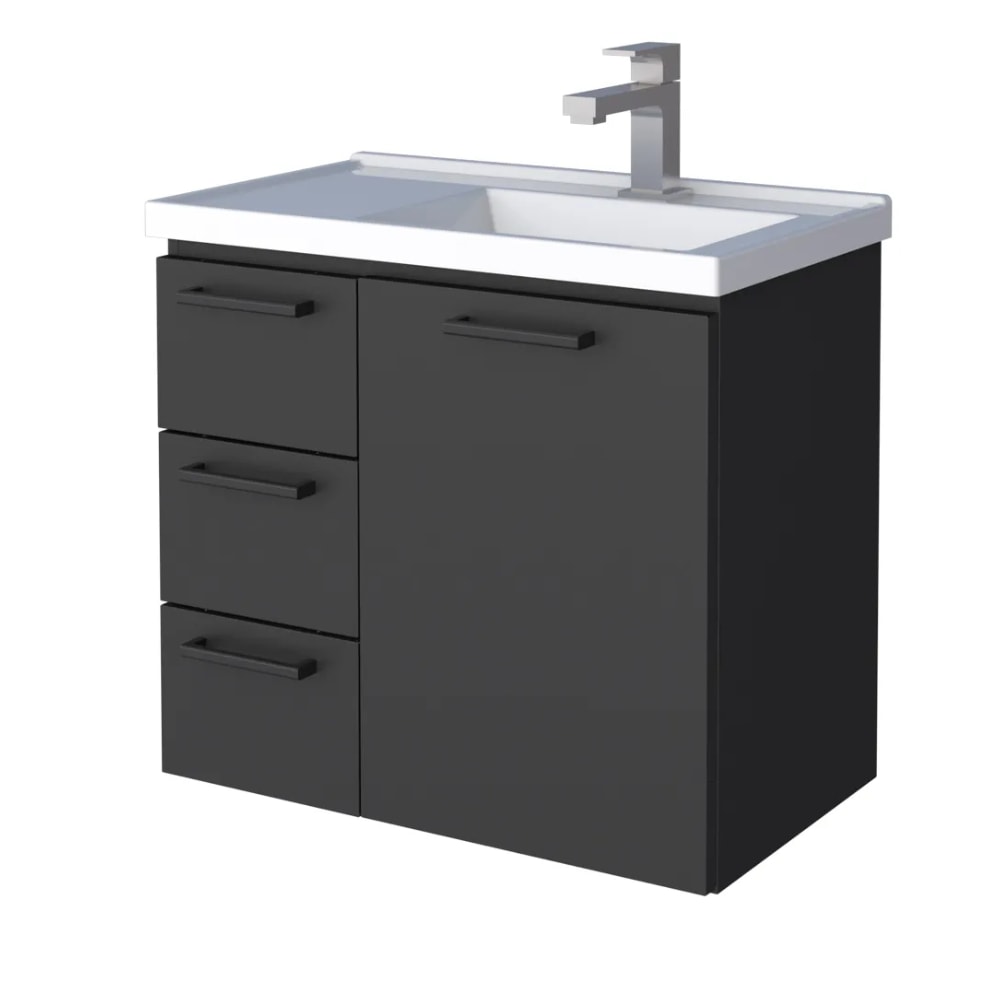 Gabinete para Banheiro em Aço 62x58cm Cozimax Ameixa Preto - 101218