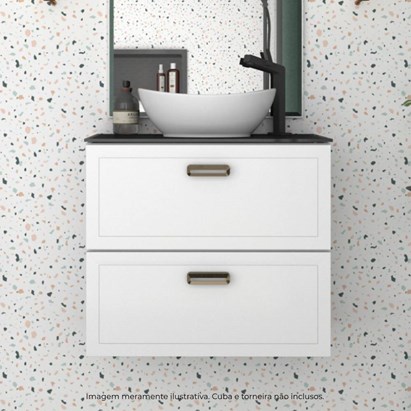 Gabinete para Banheiro em Aço 67x59cm Cozimax Odin Branco - 101952