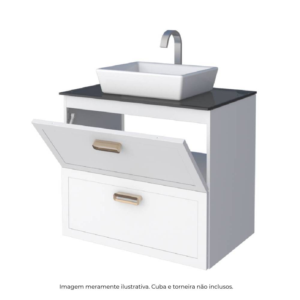 Gabinete para Banheiro em Aço 67x59cm Cozimax Odin Branco - 101952