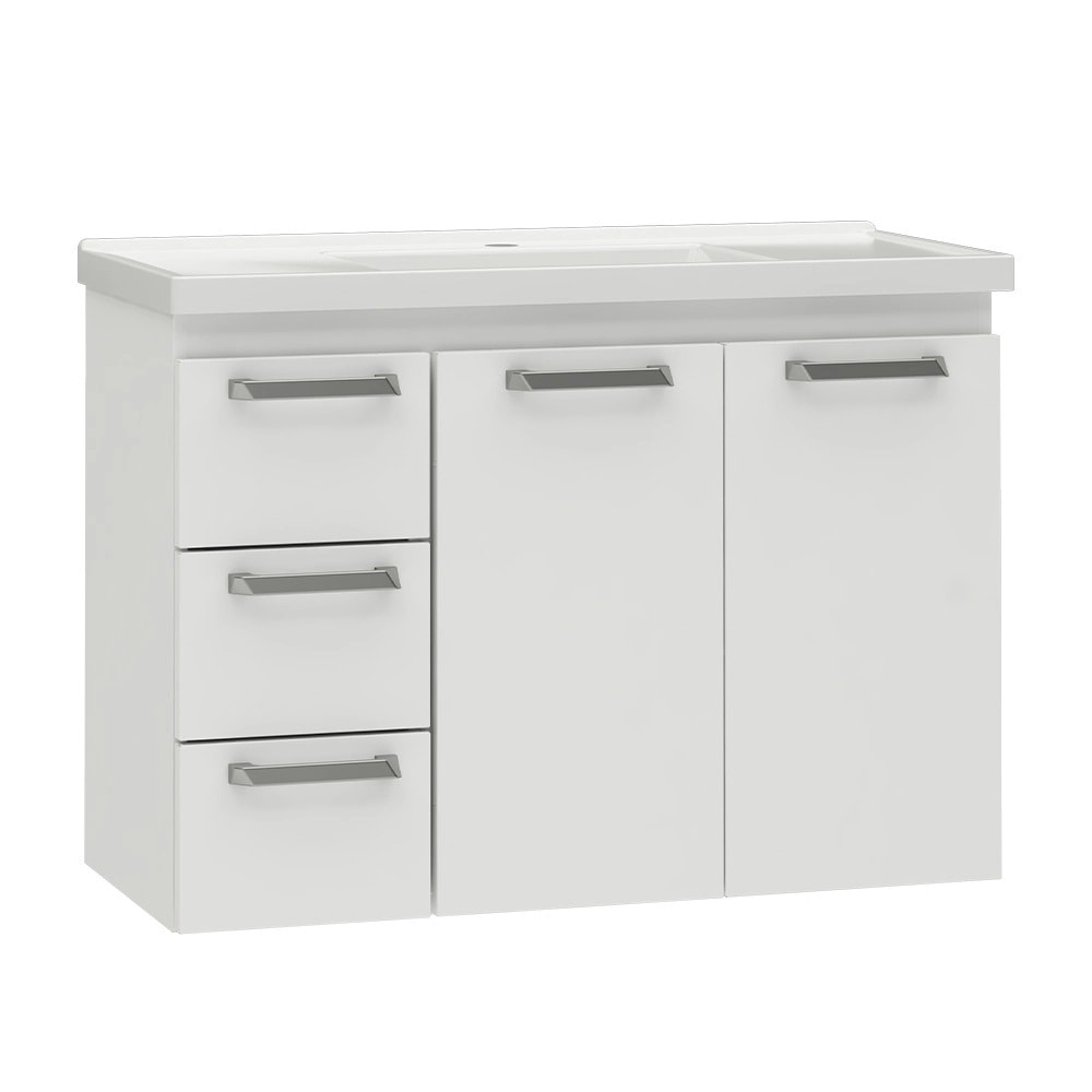 Gabinete para Banheiro em Aço 81x54,9cm Cozimax Damasco Branco - 100134