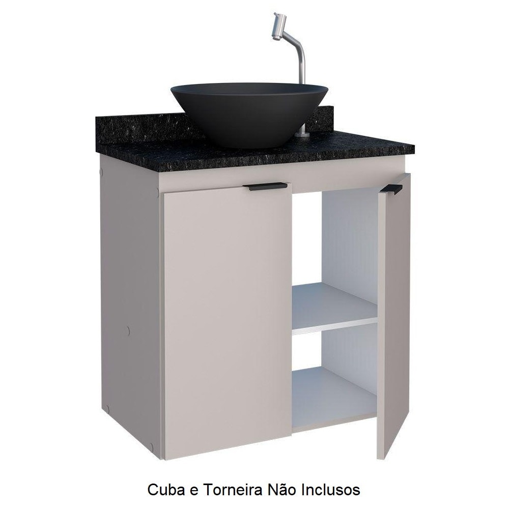Gabinete para Banheiro em MDF 60cm Cozimax Aster Nude - 101283