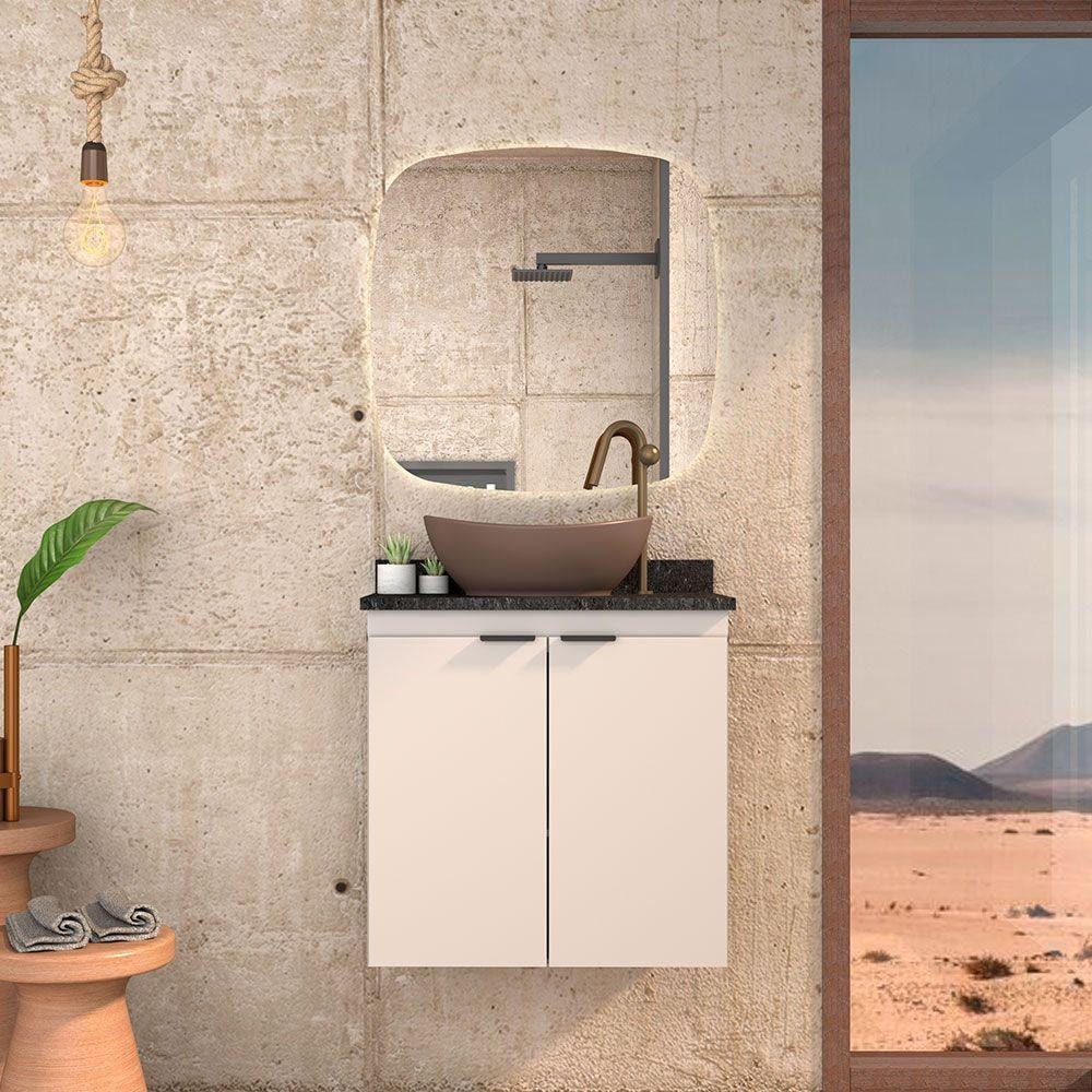 Gabinete para Banheiro em MDF 60cm Cozimax Aster Nude - 101283