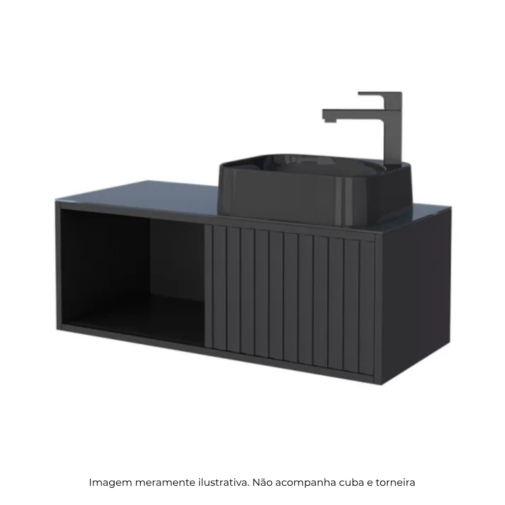 Gabinete para Banheiro Lugo Cozimax Preto - 102052