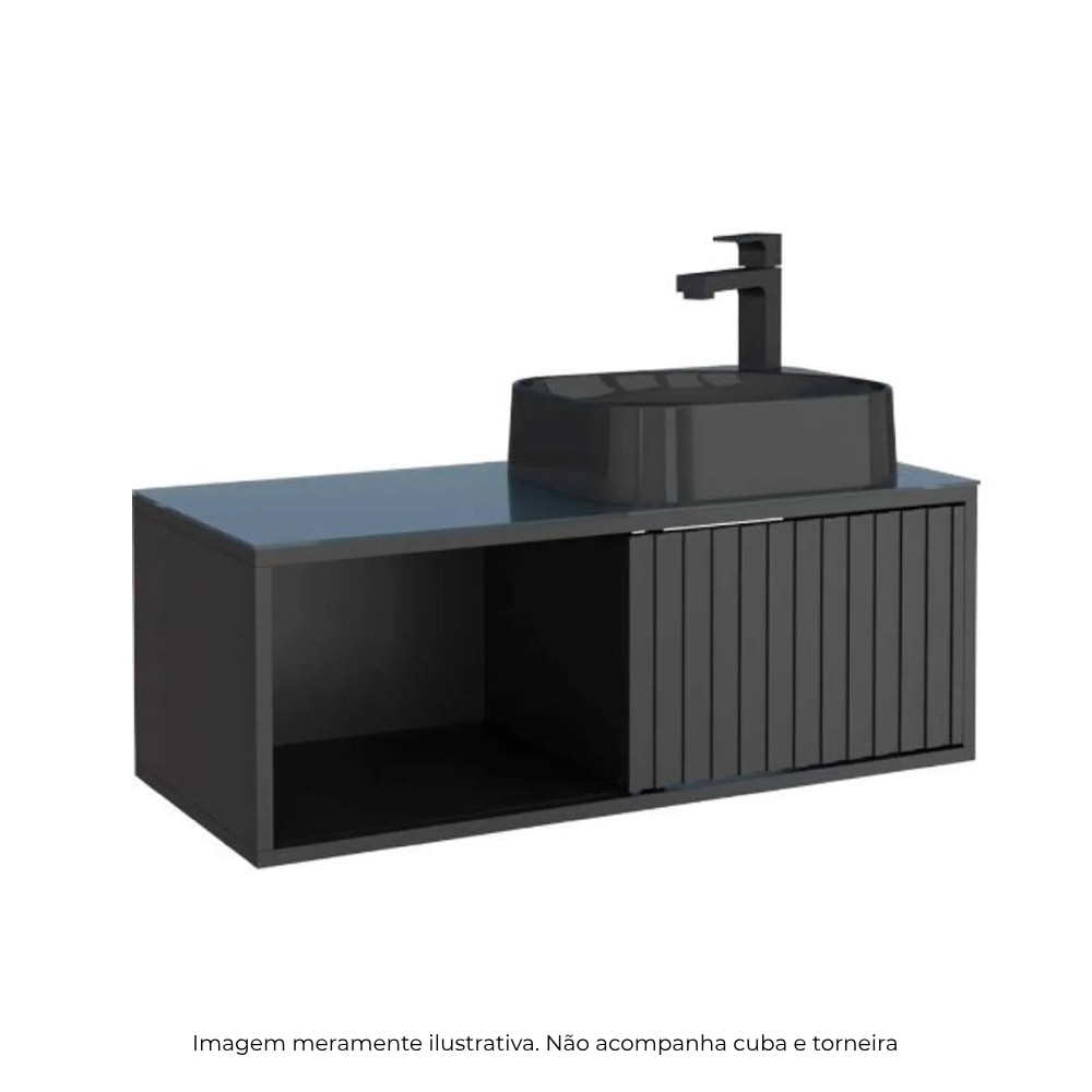 Gabinete para Banheiro Lugo Cozimax Preto - 102052