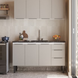 Gabinete para Cozinha em Aço Jupiter Cozimax 150cm Cinza - 101882