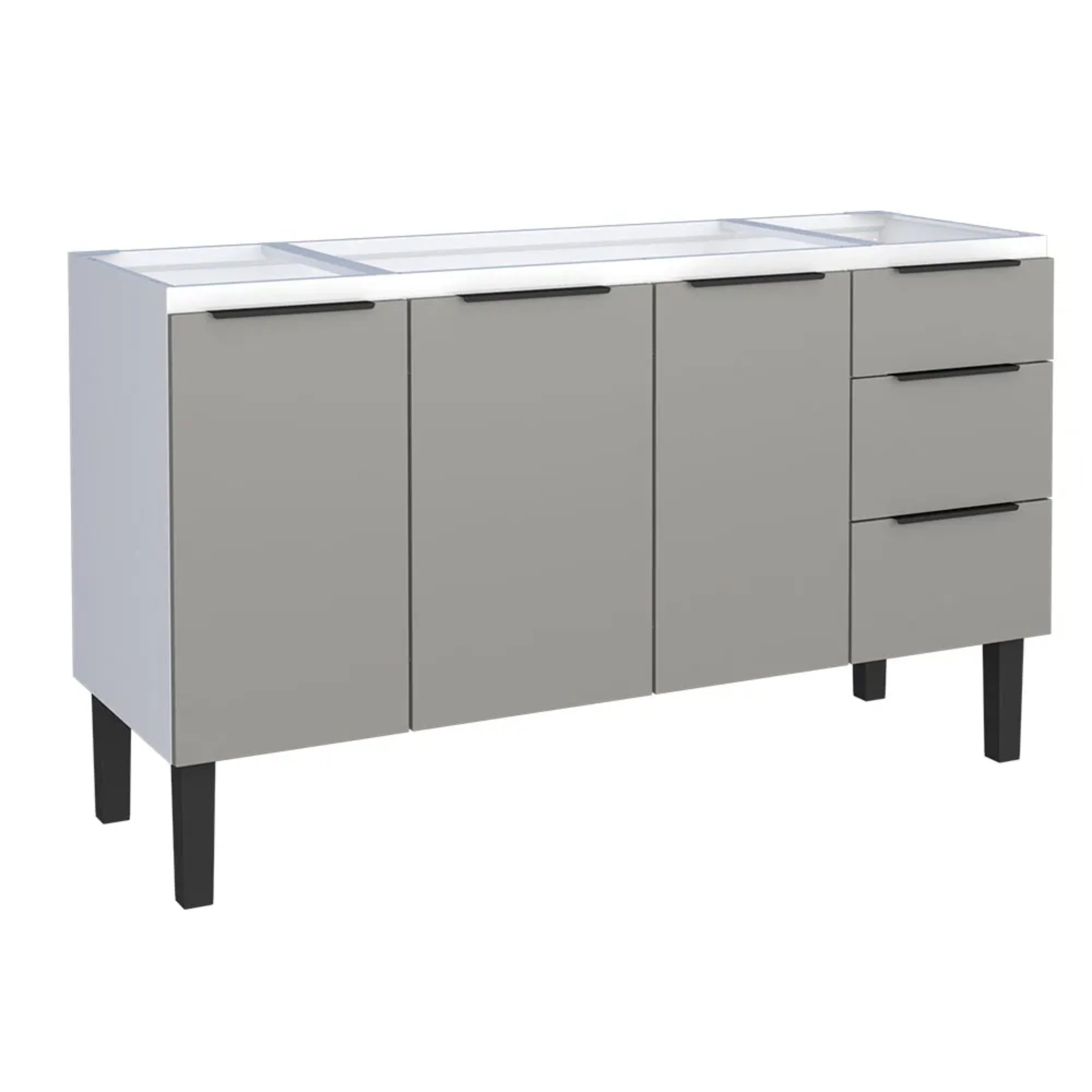 Gabinete para Cozinha em Aço Jupiter Cozimax 150cm Cinza - 101882