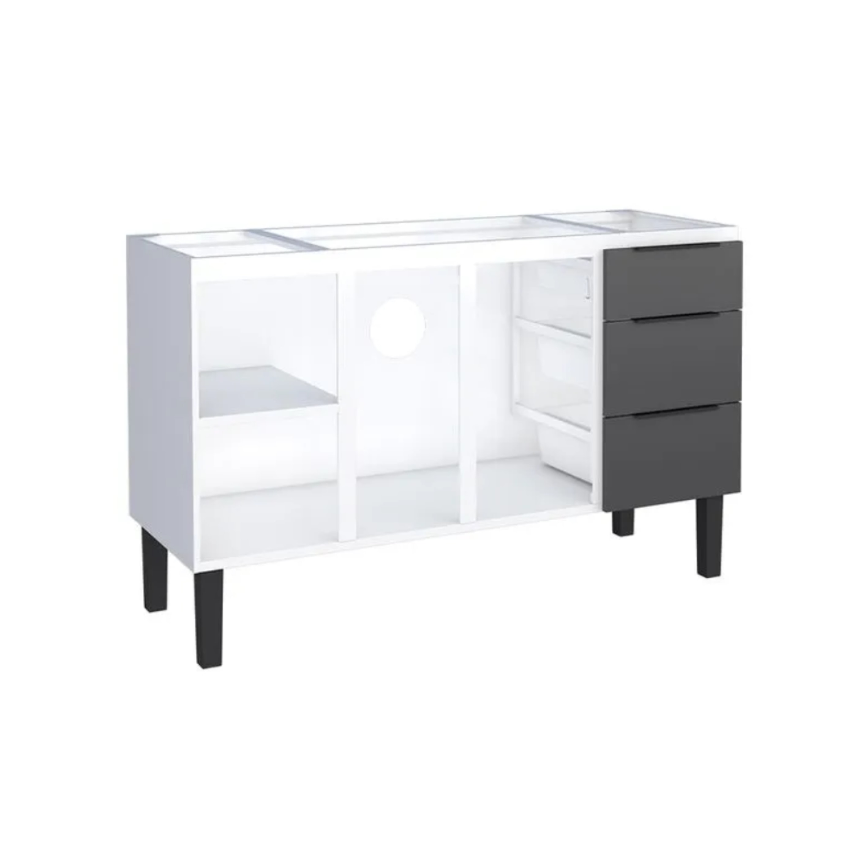 Gabinete para Cozinha em Aço Jupiter Cozimax 150cm Preto - 101711