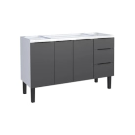 Gabinete para Cozinha em Aço Jupiter Cozimax 150cm Preto - 101711