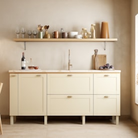 Gabinete para Cozinha em MDF Grou Cozimax Jequitiba/Areia 200cm - 102870