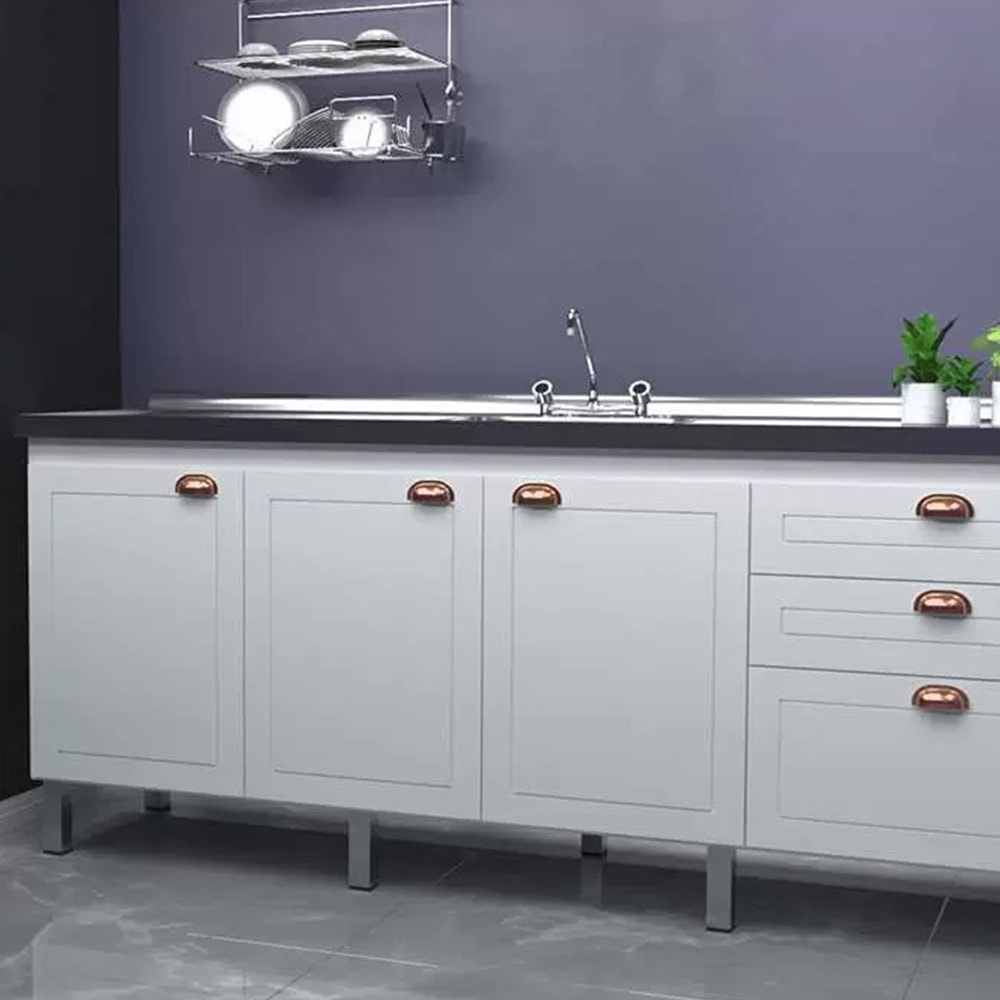 Gabinete para Cozinha Fimap Retro 1,94M Cobre e Branco - 1.201.106