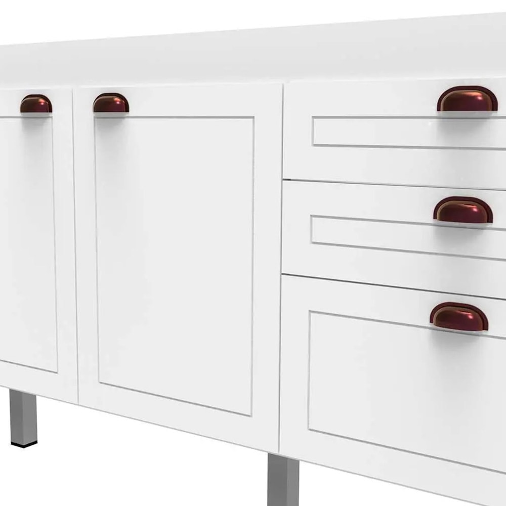 Gabinete para Cozinha Fimap Retro 1,94M Cobre e Branco - 1.201.106