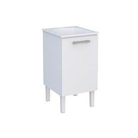 Gabinete para Lavanderia em Aço com Tanque 50cm Cozimax Vênus Branco - 89471