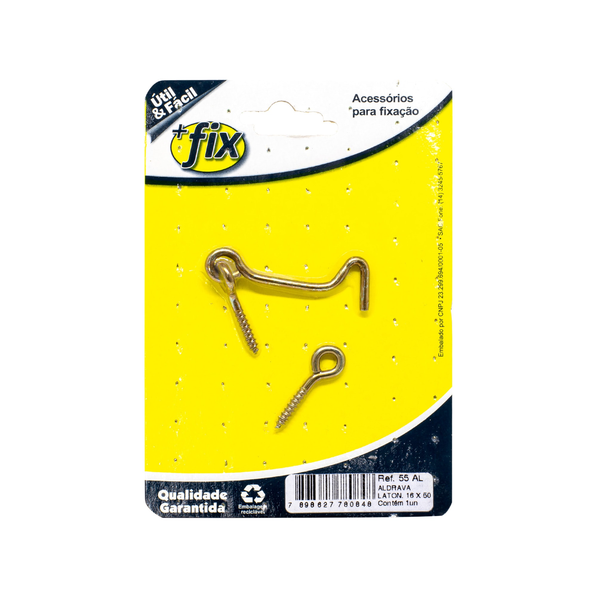 Gancho +Fix Aldrava 16x50 1 Peças - R.55