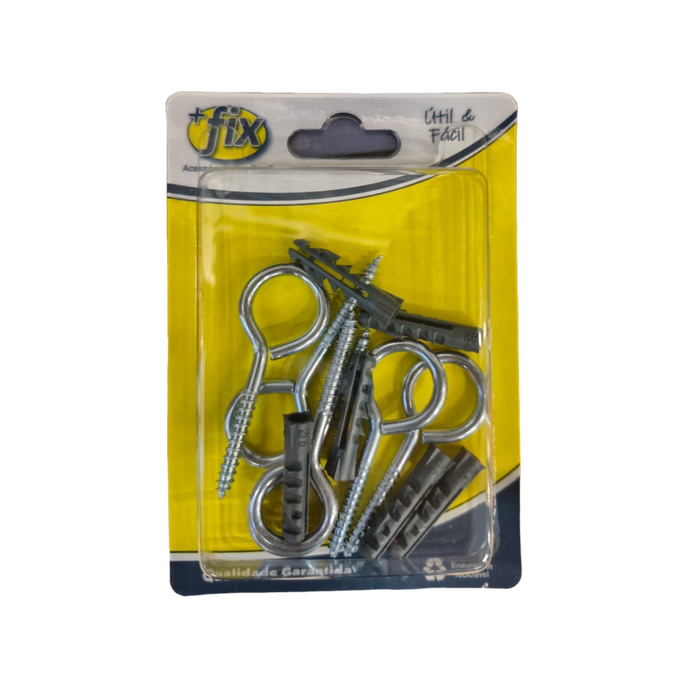 Gancho +Fix Zincado 4,2x53 Bucha Nº6 6 Peças - R11