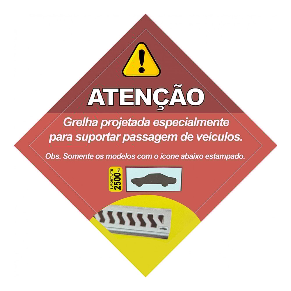 Grelha de Alumínio Costa Navarro Pesado Com Tela 15x100 - 1067