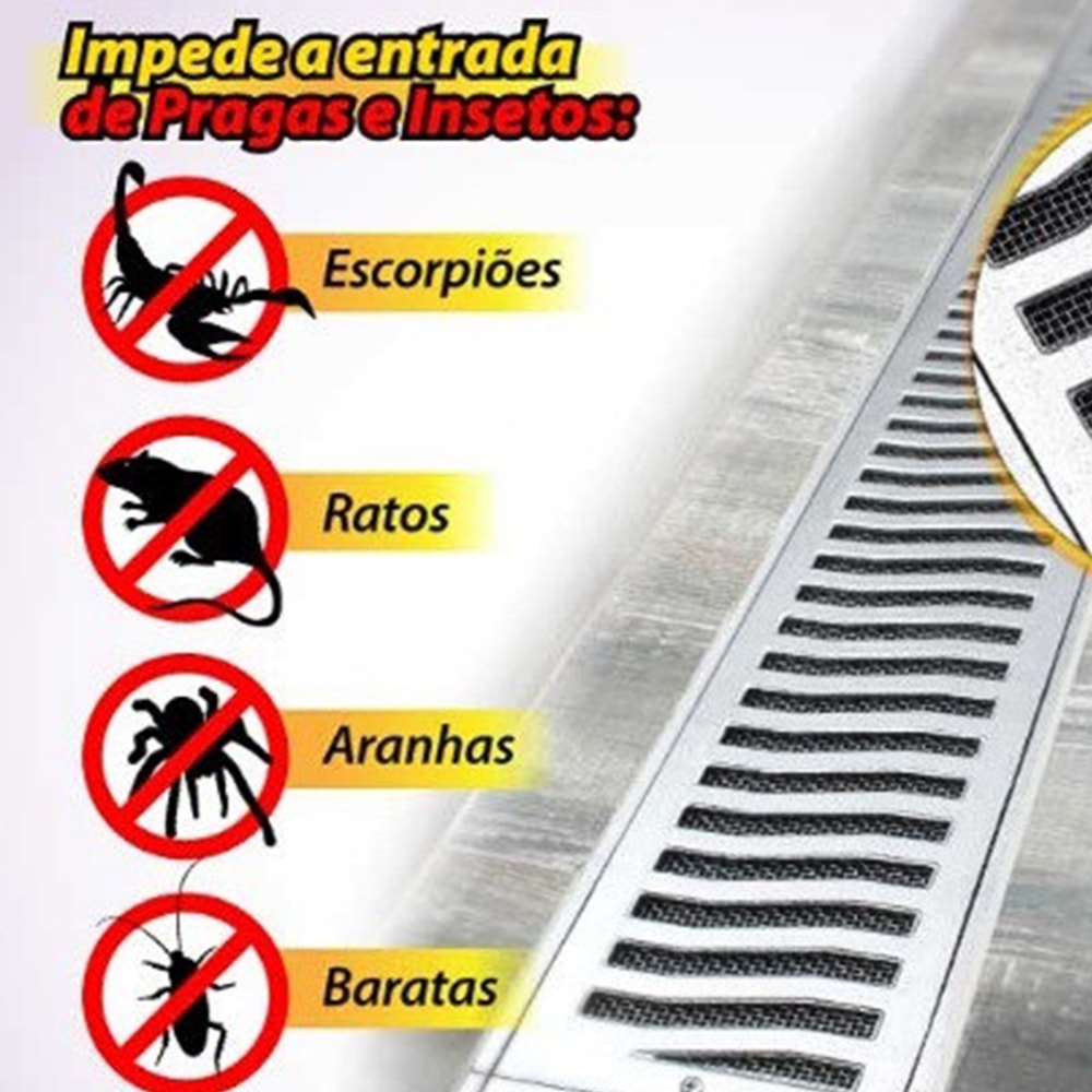 Grelha de Alumínio Costa Navarro Pesado Com Tela 15x100 - 1067