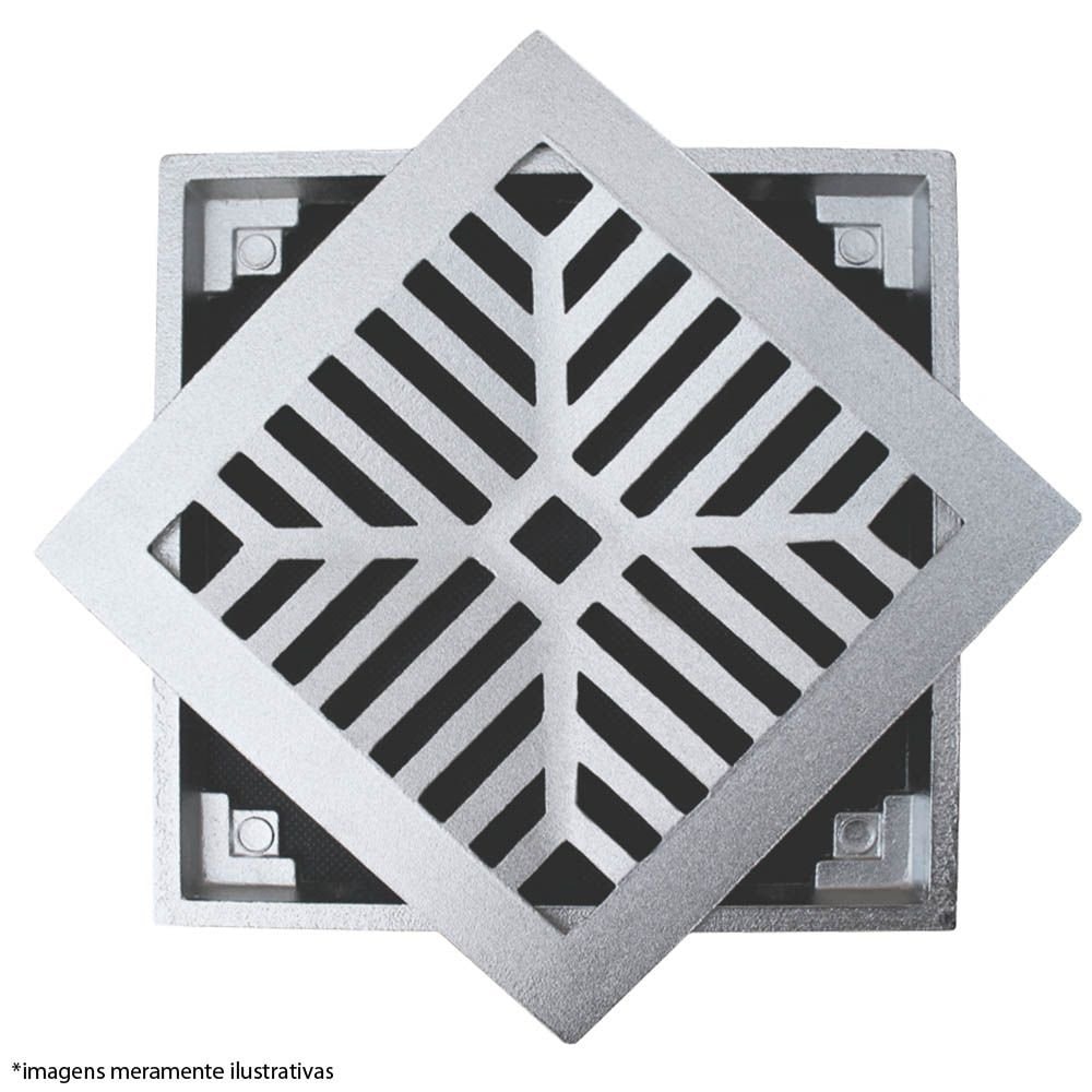 Grelha de Alumínio Costa Navarro Quadrado 20x20cm - 1731