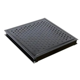 Grelha Perfurada em Inox JJM 15x15cm Preta - 1115