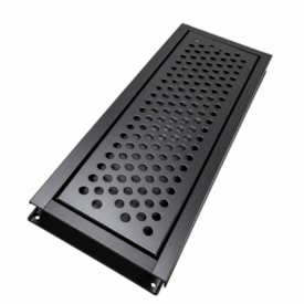 Grelha Perfurada em Inox JJM 15x30cm Preta - 1106